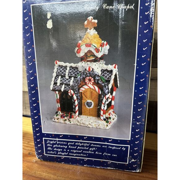 Candy Cane Chapel Vintage Christmas Village In Box - Picture 6 of 6